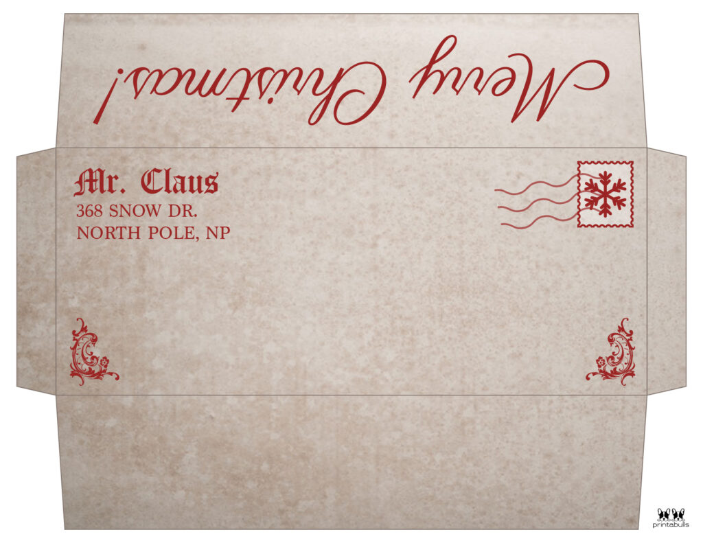 santa envelopes - free printables | printabulls